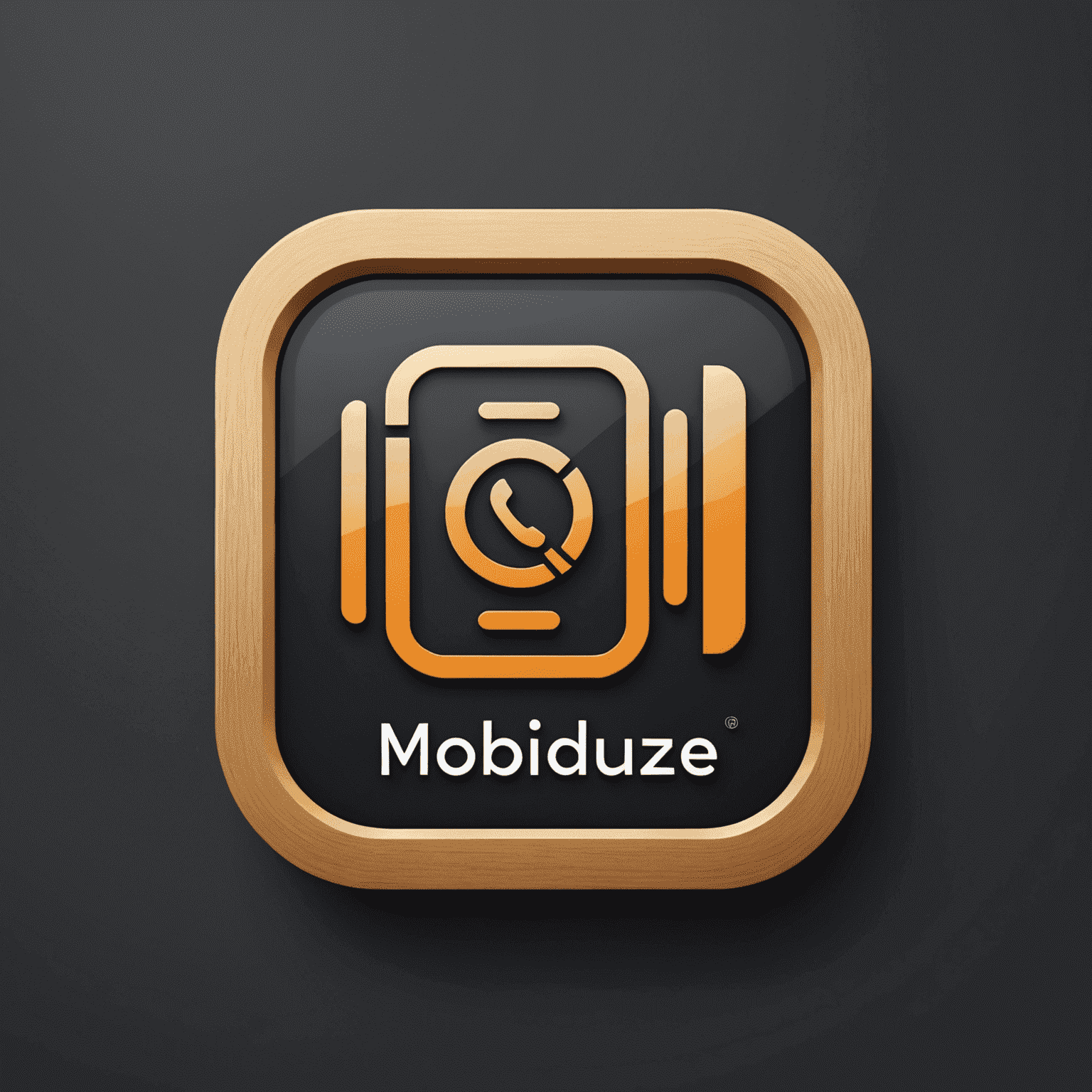 mobiduze_com logo featuring a stylized mobile phone icon with signal bars