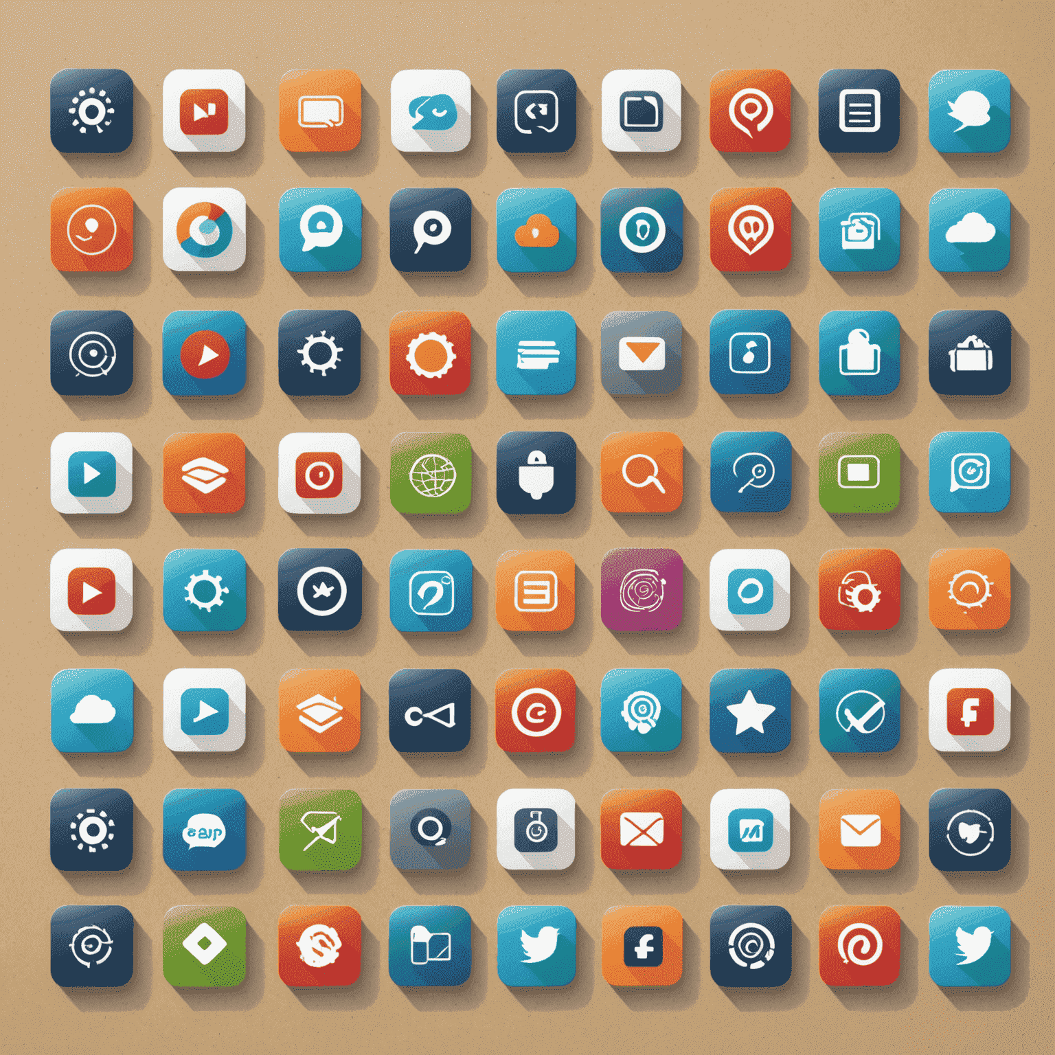 Collage of various mobile app icons and interfaces representing emerging trends in mobile applications