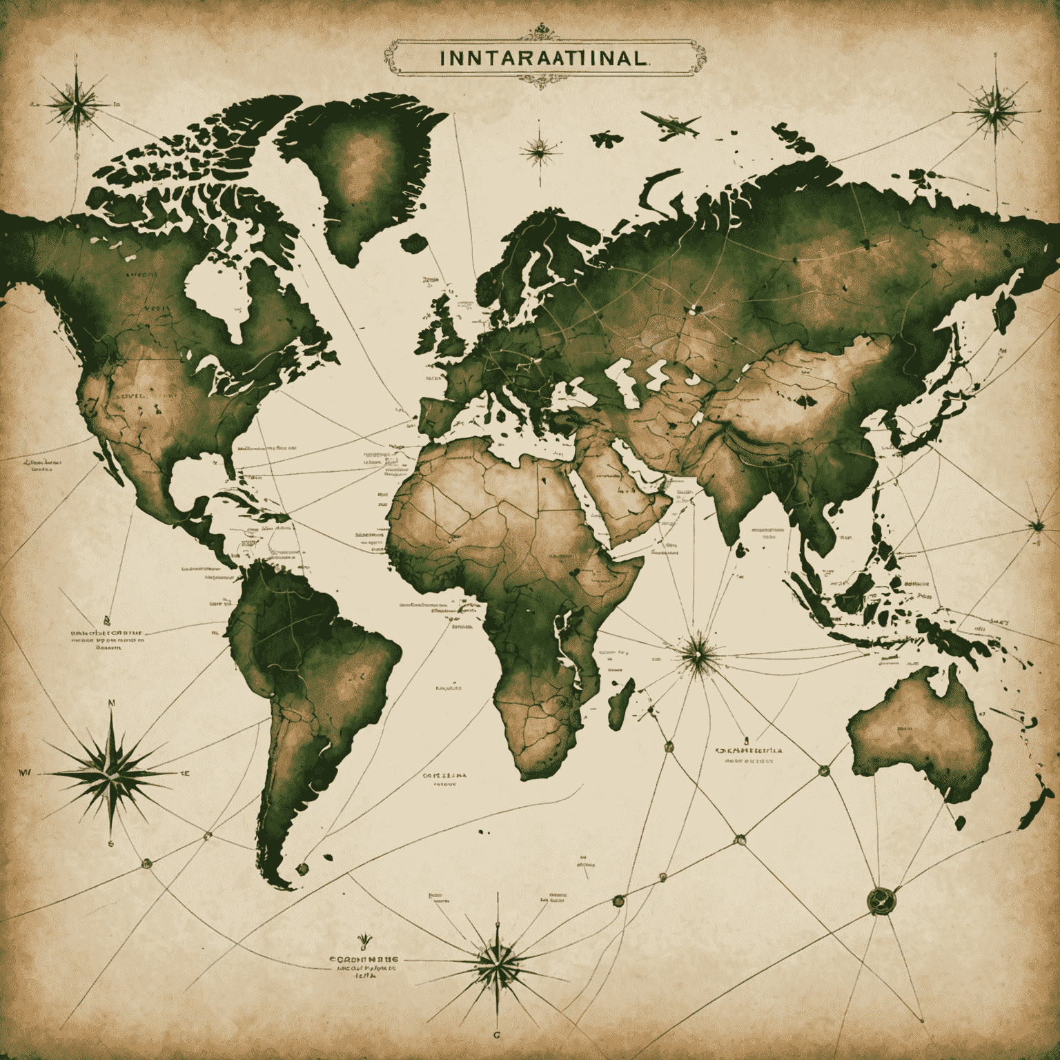 A world map with connection lines, representing international calling capabilities